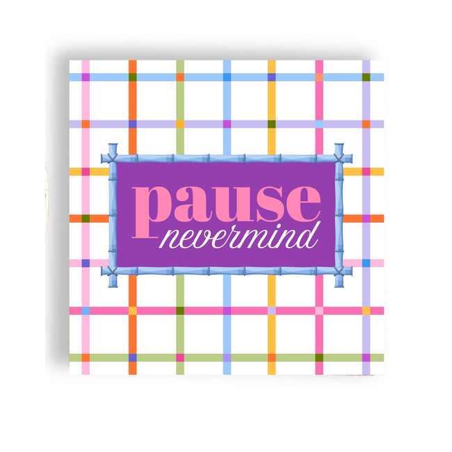 Mahjong "Pause Nevermind" 24ct Cocktail Napkins