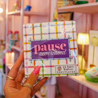 Mahjong "Pause Nevermind" 24ct Cocktail Napkins