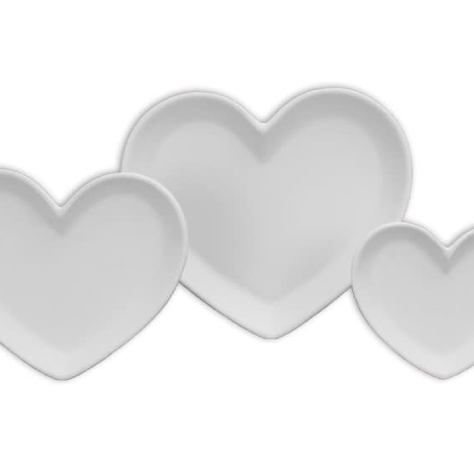 Heart Plate Large (10.25" L x 9" W x 1.25"H) Paint Away