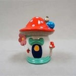 Fairy House Bank - 5-1/4" x 4-1/2" x 6-1/2"