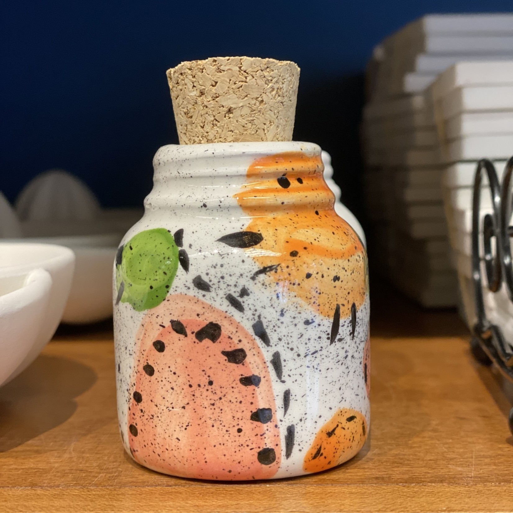 Tiny Mason Jar w/ Cork Lid - 2⅛" Dia. x 2¾" H