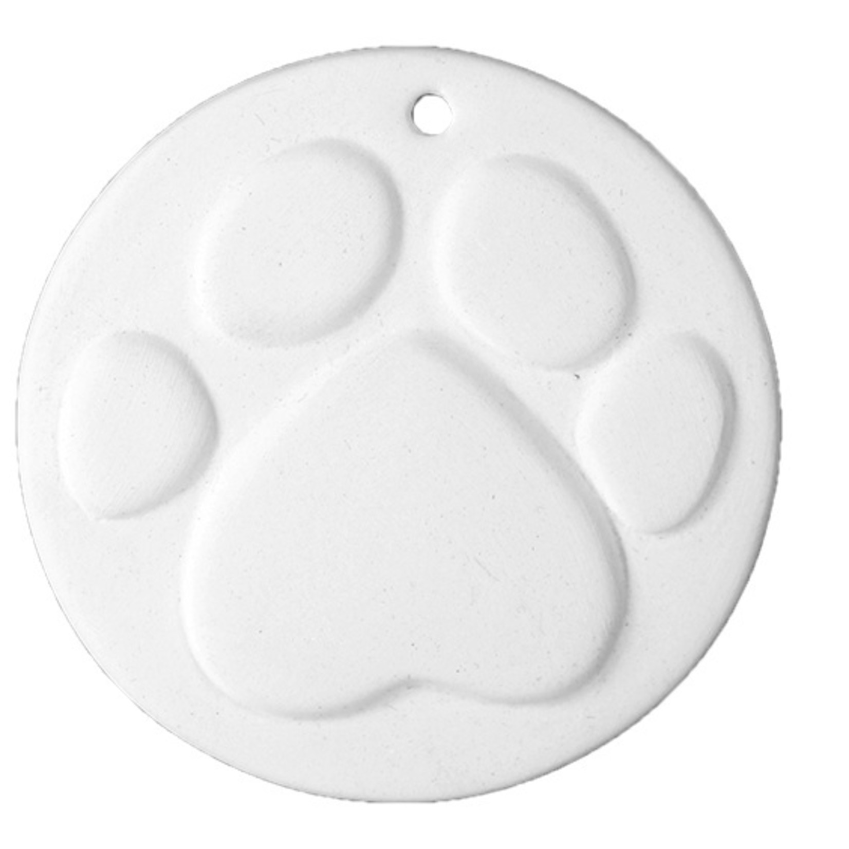 Paw Print Ornament - ⅝" H x 3⅛" Dia.