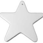 Star Flat Ornament - ¼" L x 4¾" W x 4½" H