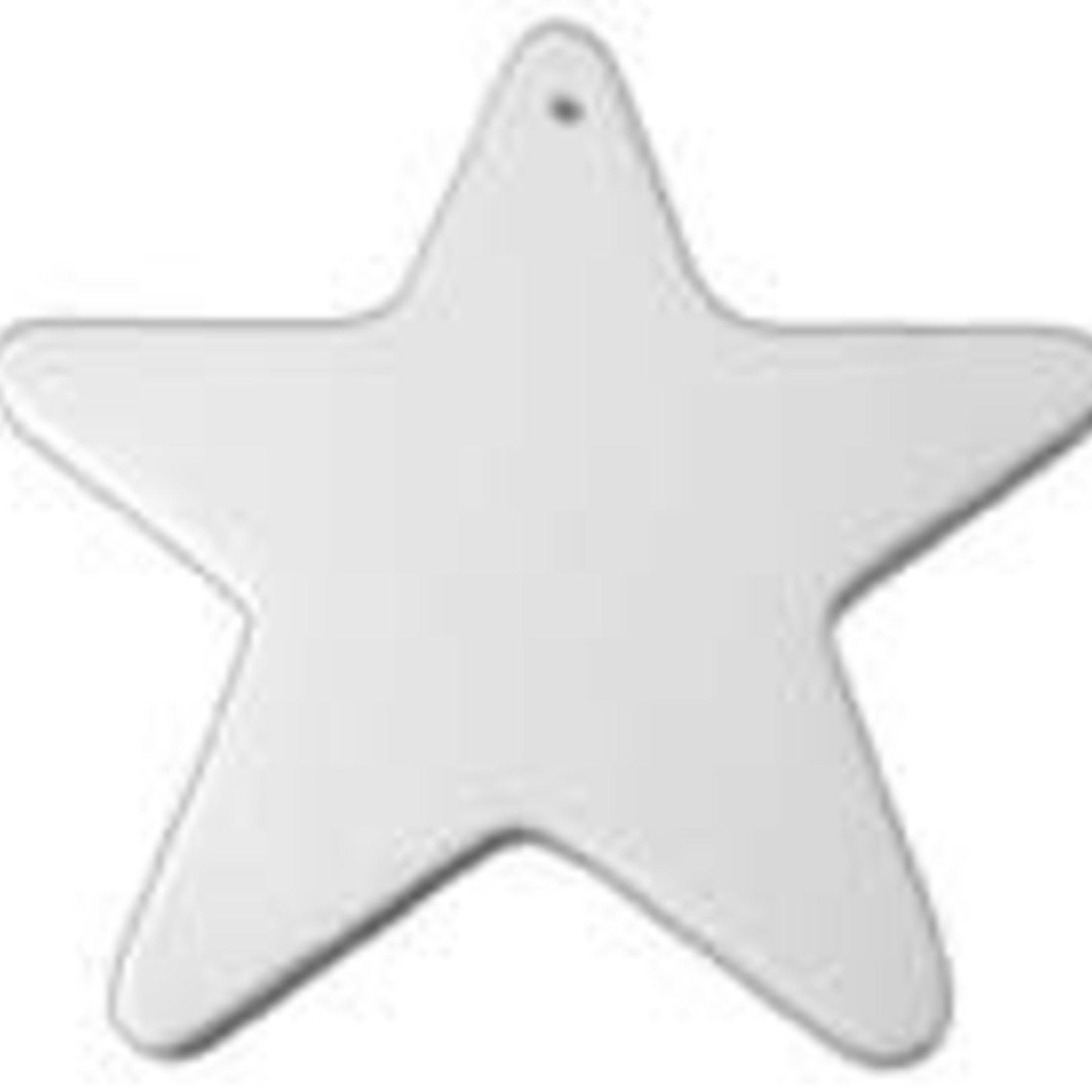 Star Flat Ornament - ¼" L x 4¾" W x 4½" H