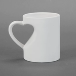 Heart Handle Mug - 5 in. x 3.5 in. x 4.25 in.
