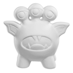 Triclops Teddy - 4 ½" W x 3 ¼" L x 4 ¼" H