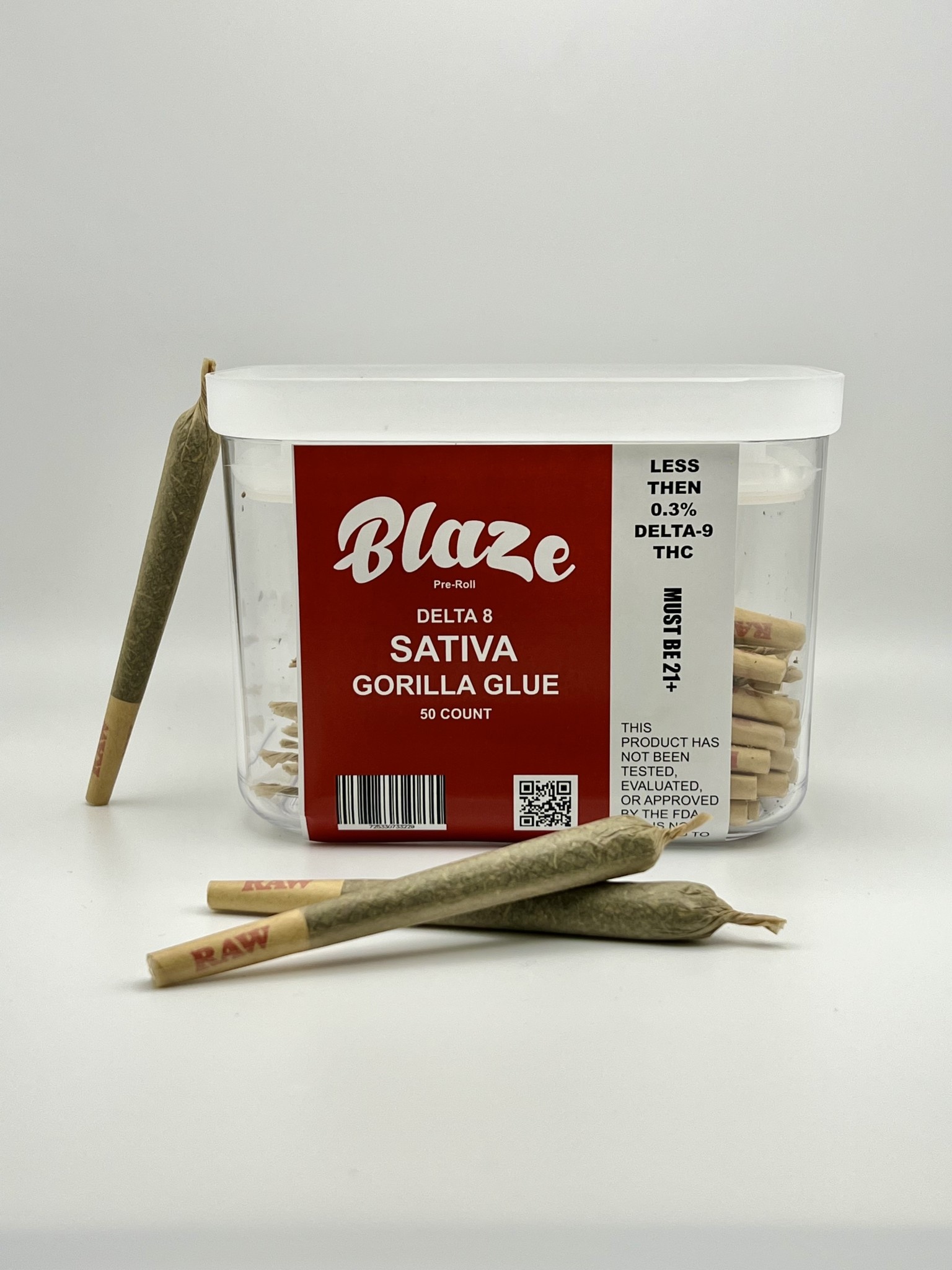 Blaze Blaze Delta 8 Sativa Gorilla Glue  Pre Rolled Blunt 0.3% each