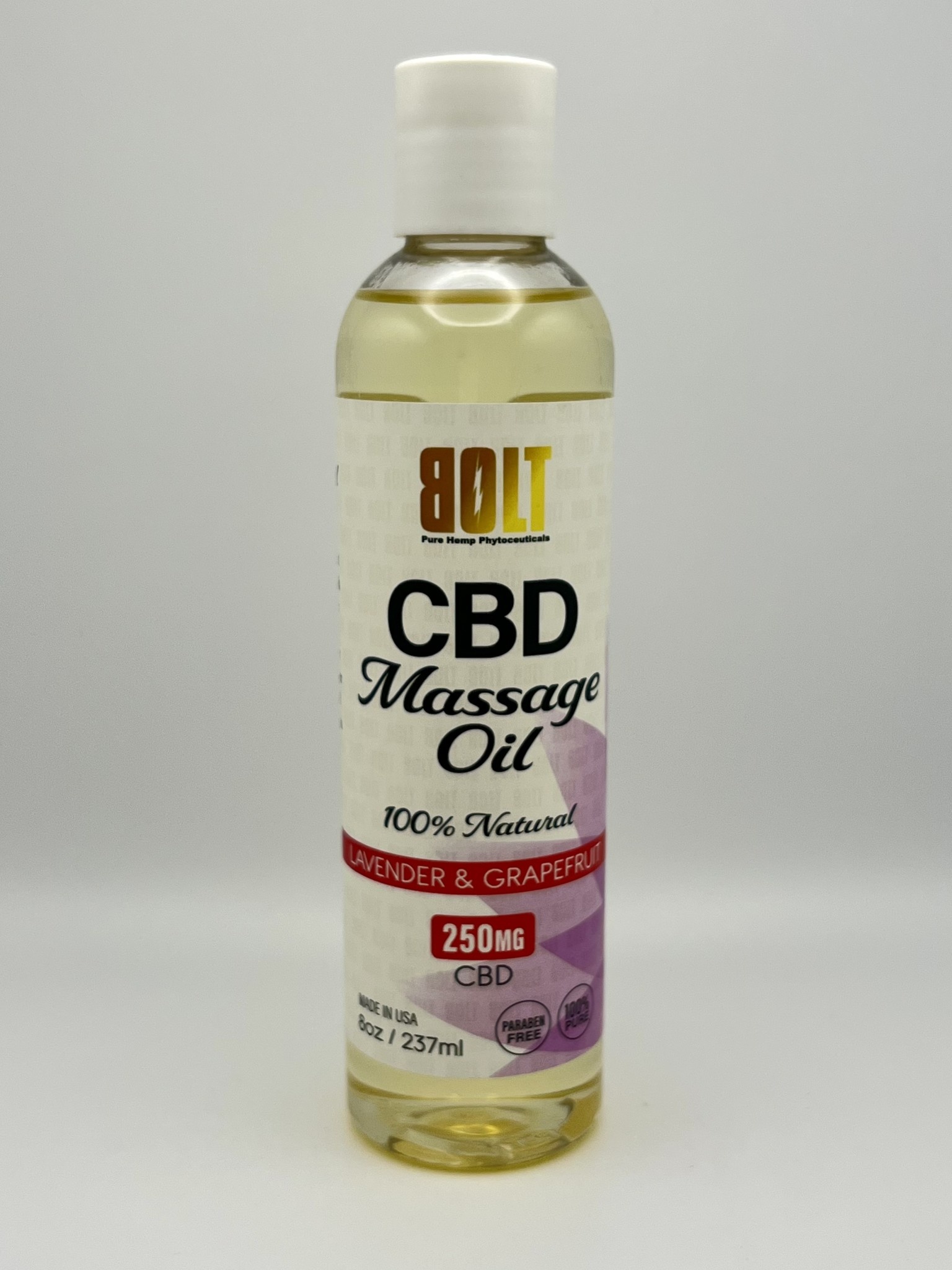 Bolt Bolt CBD Massage Oil 250 Mg Lav & Grapefruit