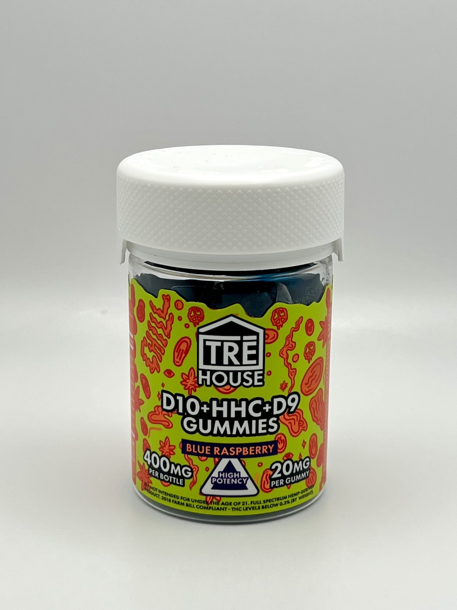 Tre House Tre House D10+HHC+D9 Blue Raspberry Gummies