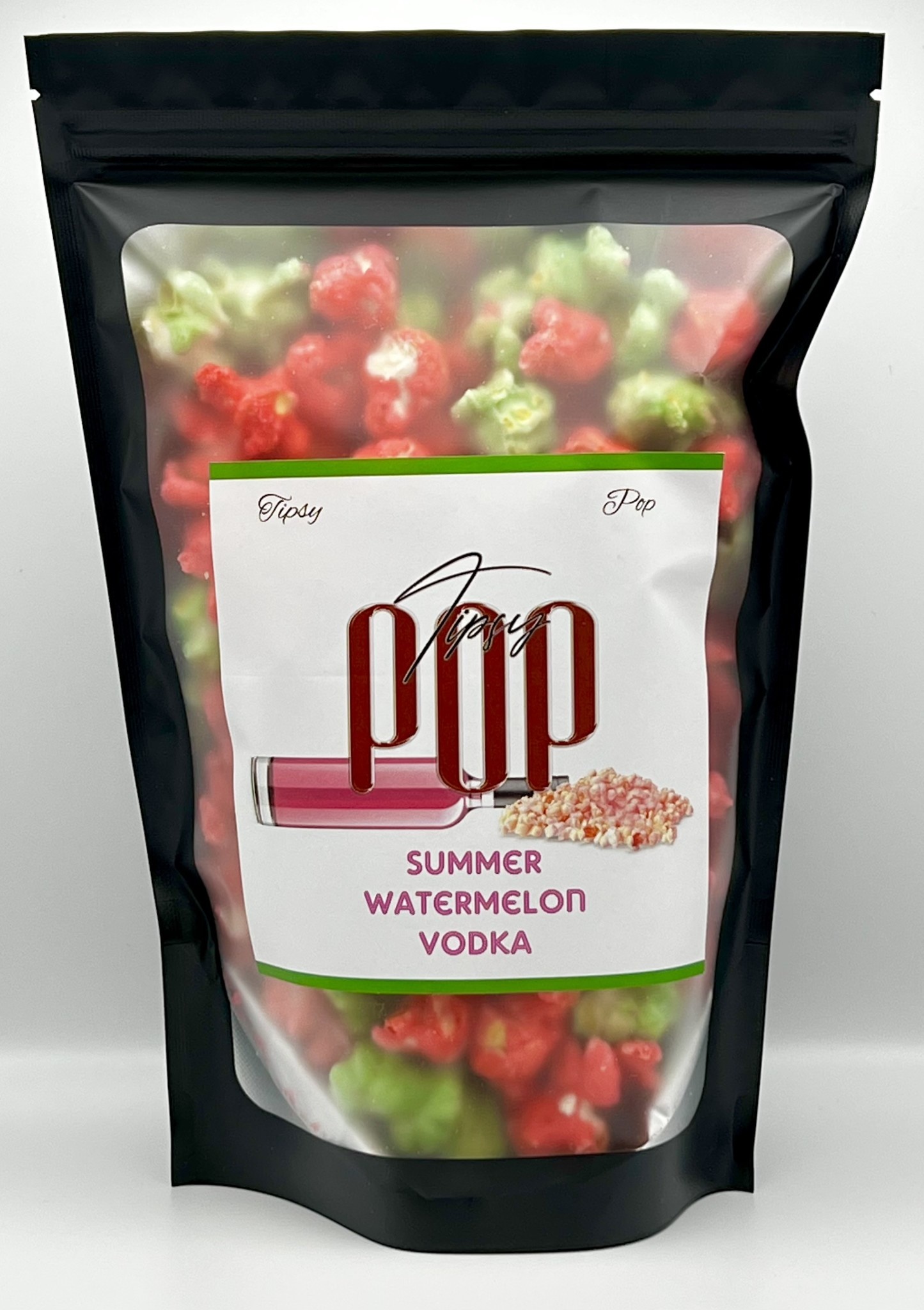 Tipsy Pop Alcohol Infused Popcorn - Summer Watermelon Vodka Tipsy Pop Alcohol Infused Popcorn - Summer Watermelon Vodka