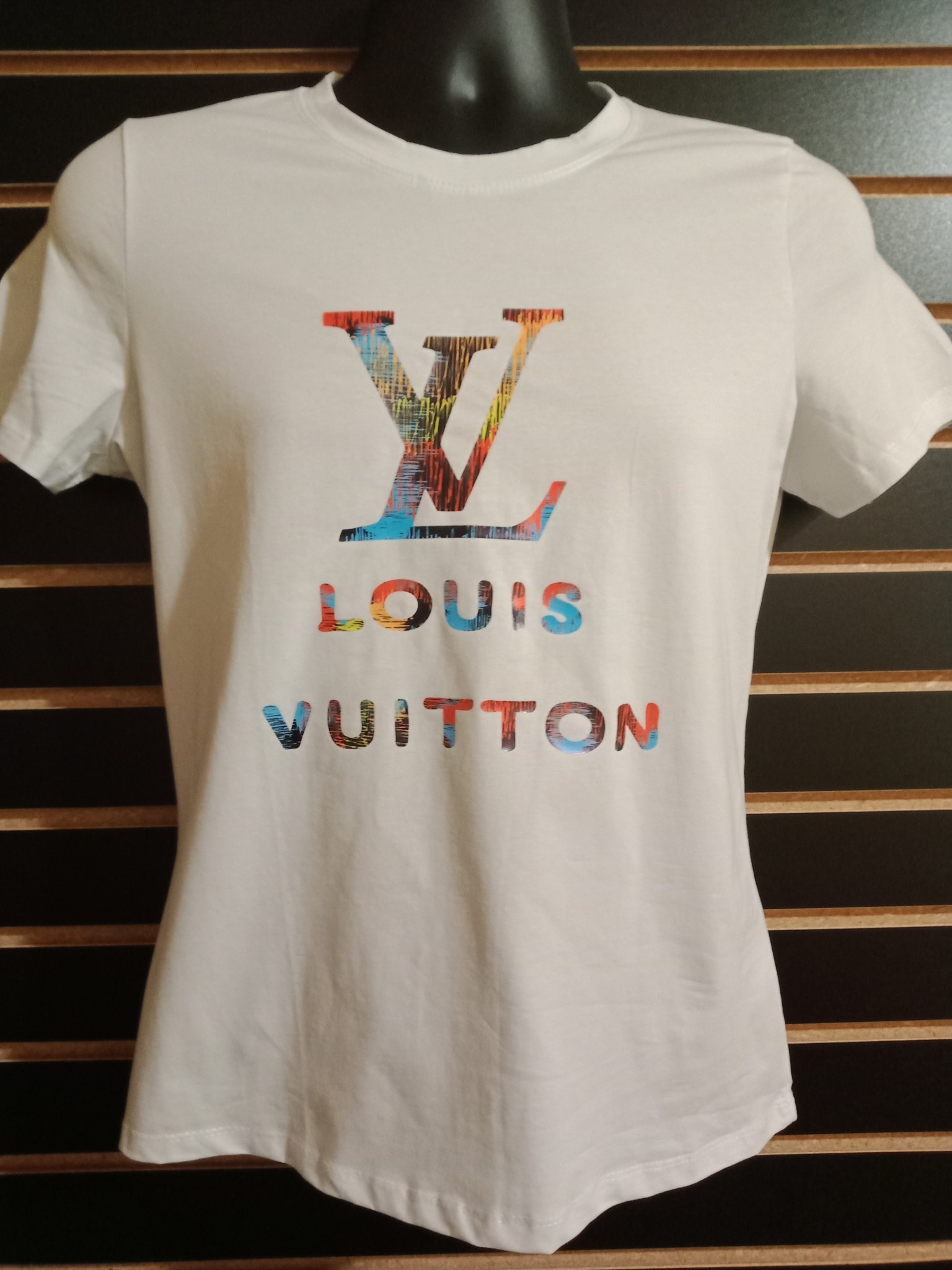 Colorful Louis Vuitton T-shirt - Medium - White