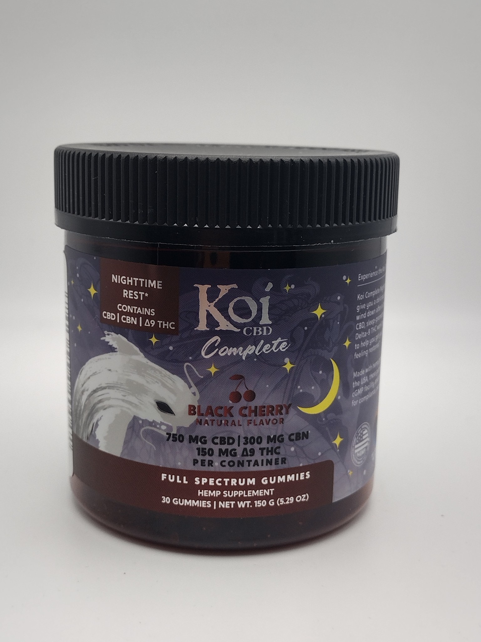 Koi CBD Complete Nighttime 750mg CBD+300mg CBN+150mg D9 - Black Cherry Koi CBD Complete Nighttime 750mg CBD+300mg CBN+150mg D9 - Black Cherry