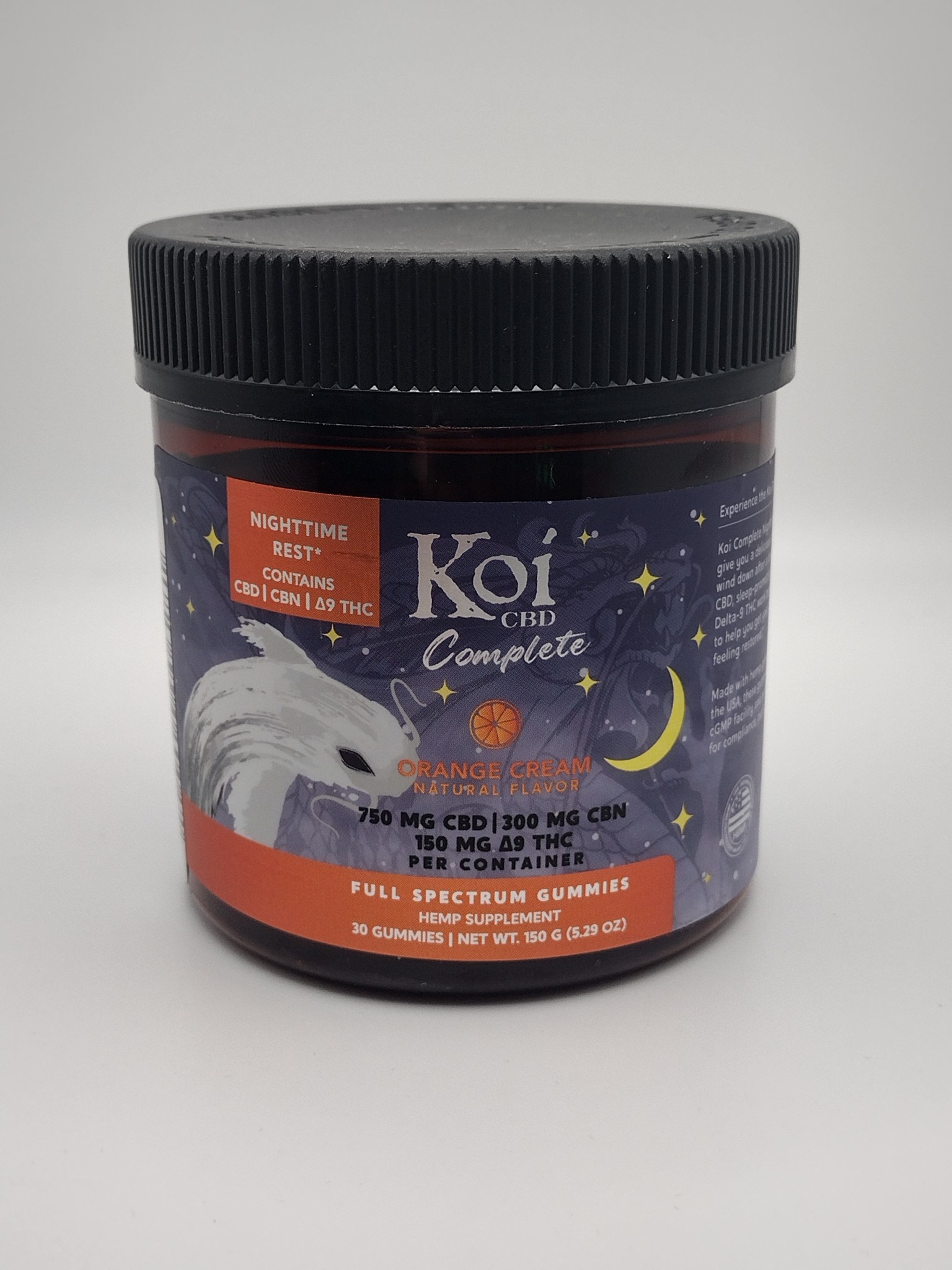 Koi CBD Complete Nighttime 750mg CBD+300mg CBN+150mg D9 - Orange Cream Koi CBD Complete Nighttime 750mg CBD+300mg CBN+150mg D9 - Orange Cream