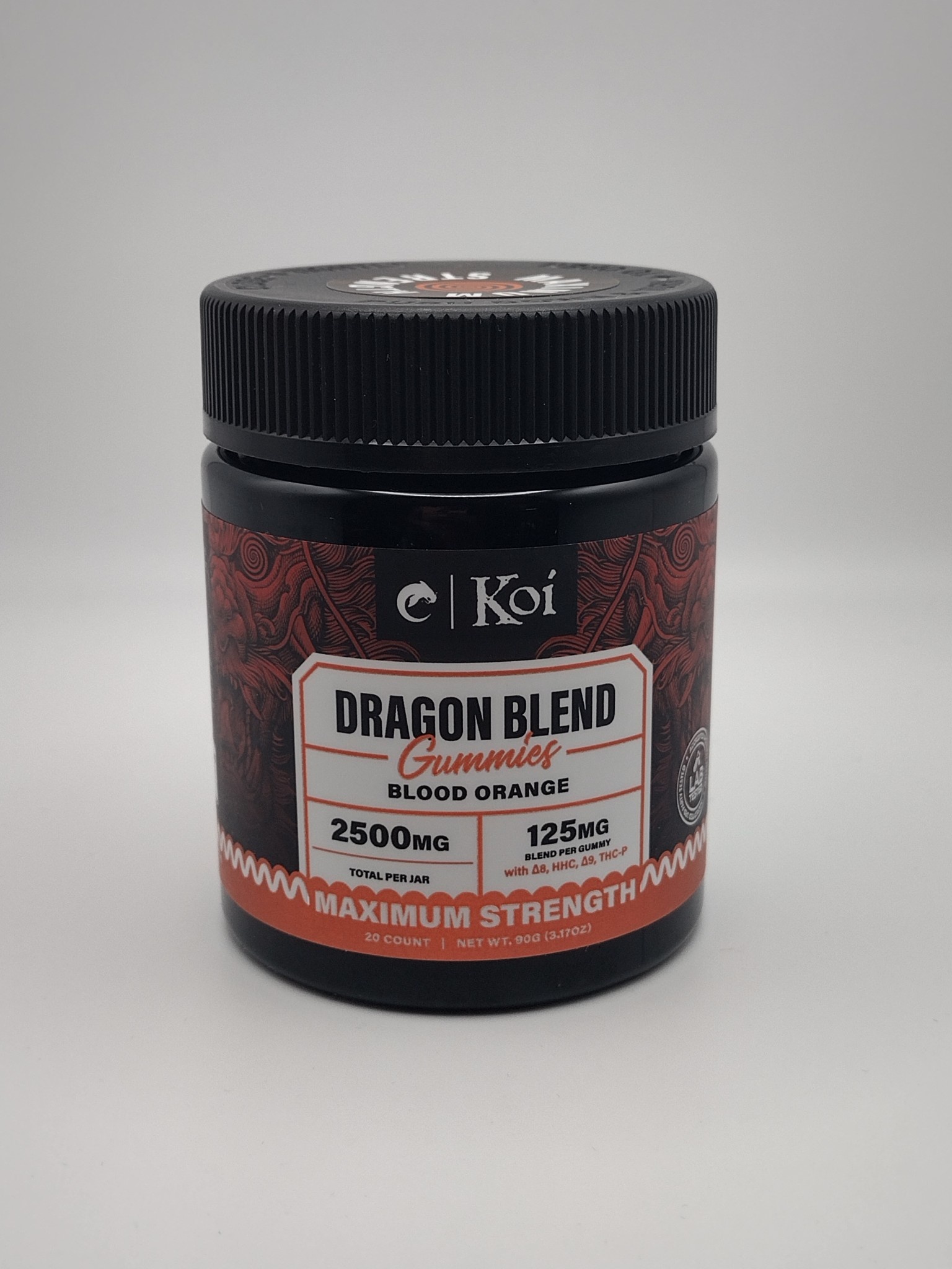 Koi Dragon Blend D8-HHC-D9-THC-P Gummies 2500mg Blood Orange