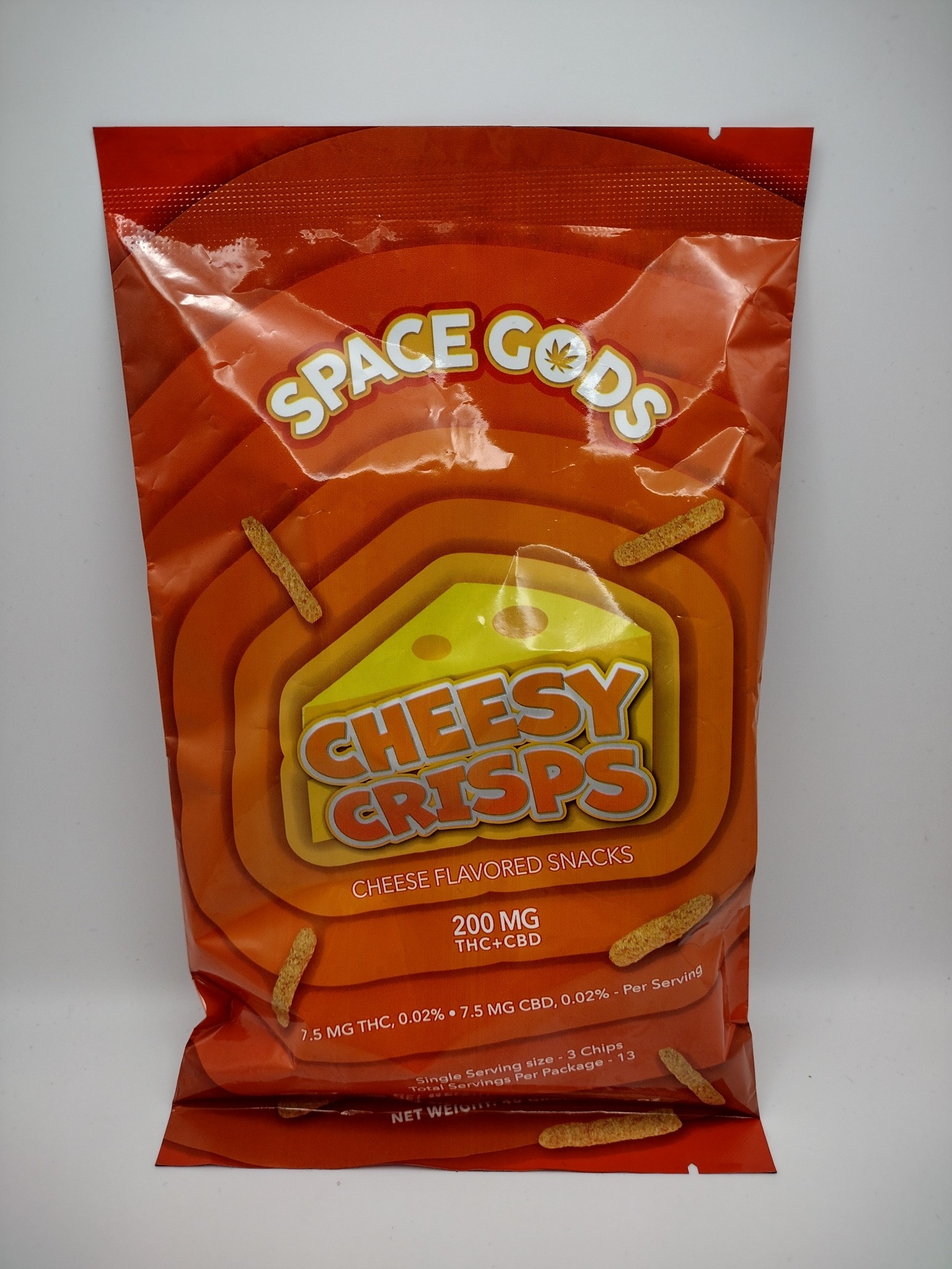 Space Gods Crisps D0+CBD 200mg Cheesy Crisps Space Gods Crisps D0+CBD 200mg Cheesy Crisps