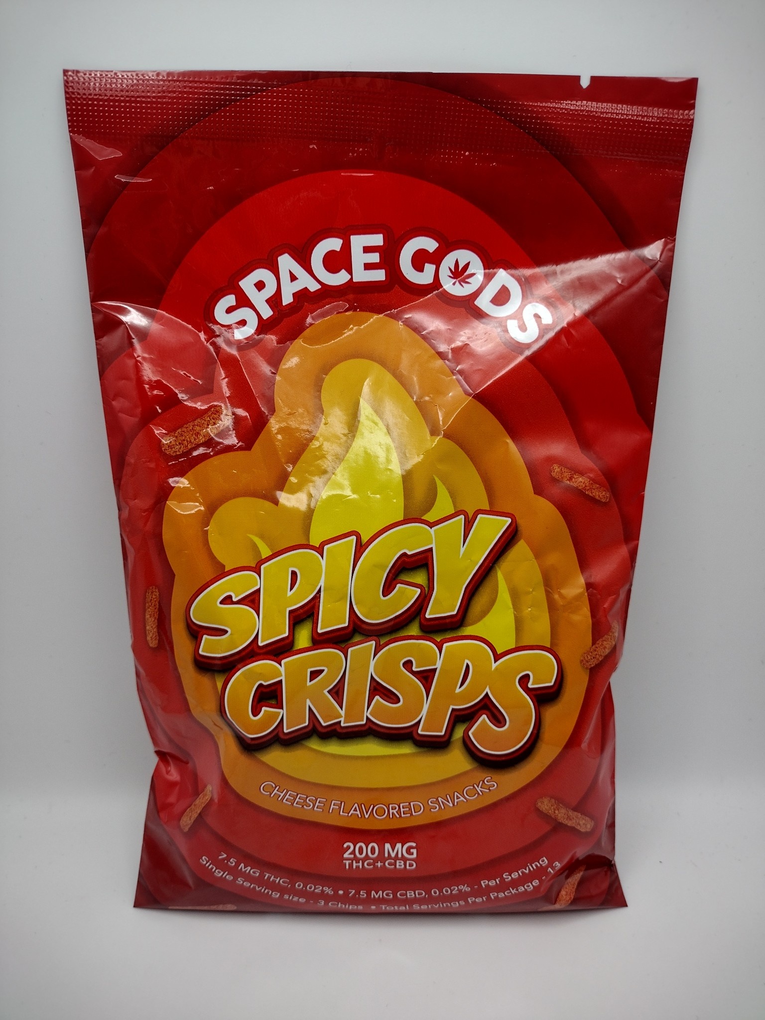 Space Gods Crisps D9+CBD 200mg Spicy Crisps