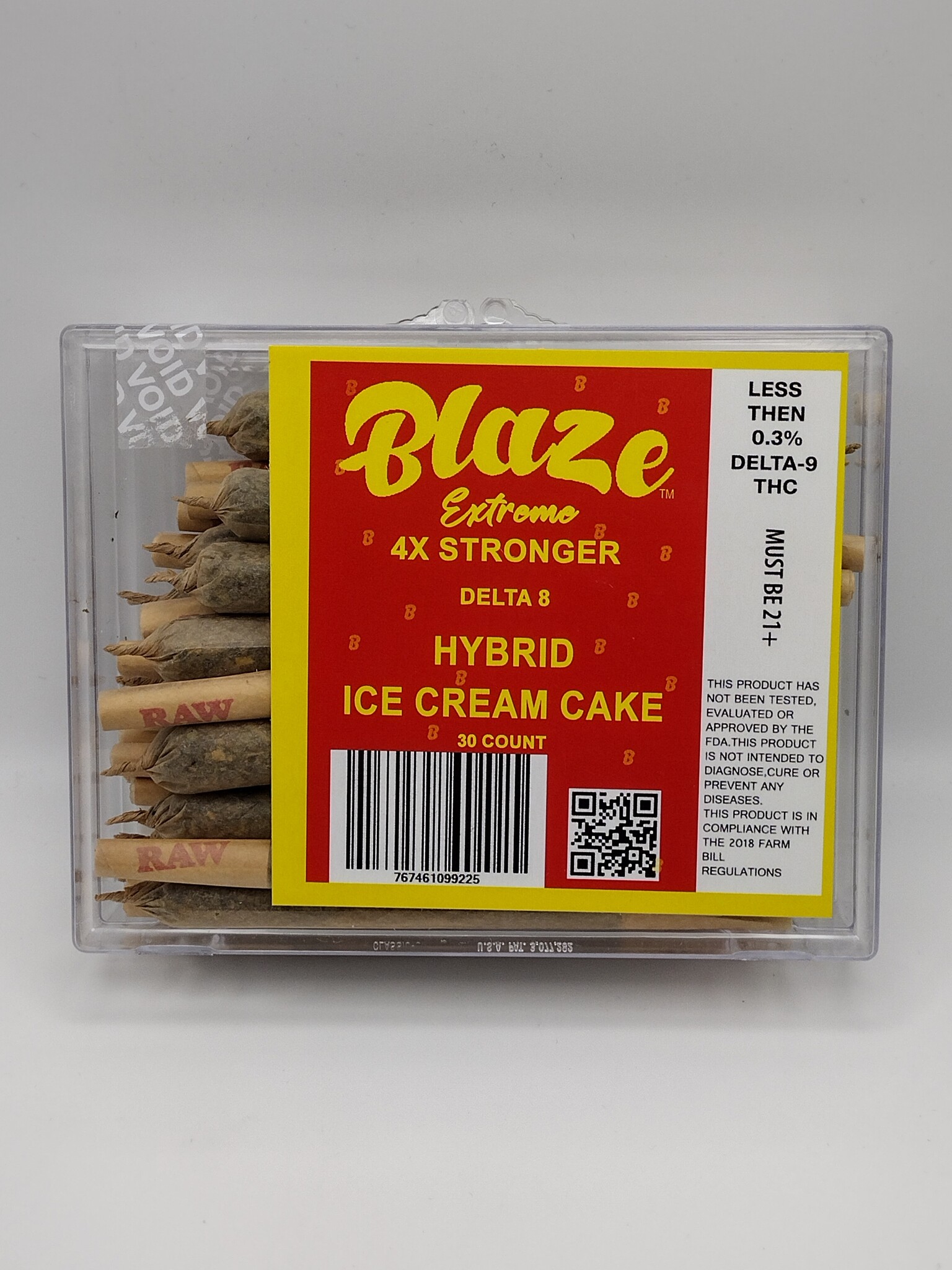 Blaze Blaze Extreme Delta 8 Hybrid Pre Roll - Ice Cream Cake