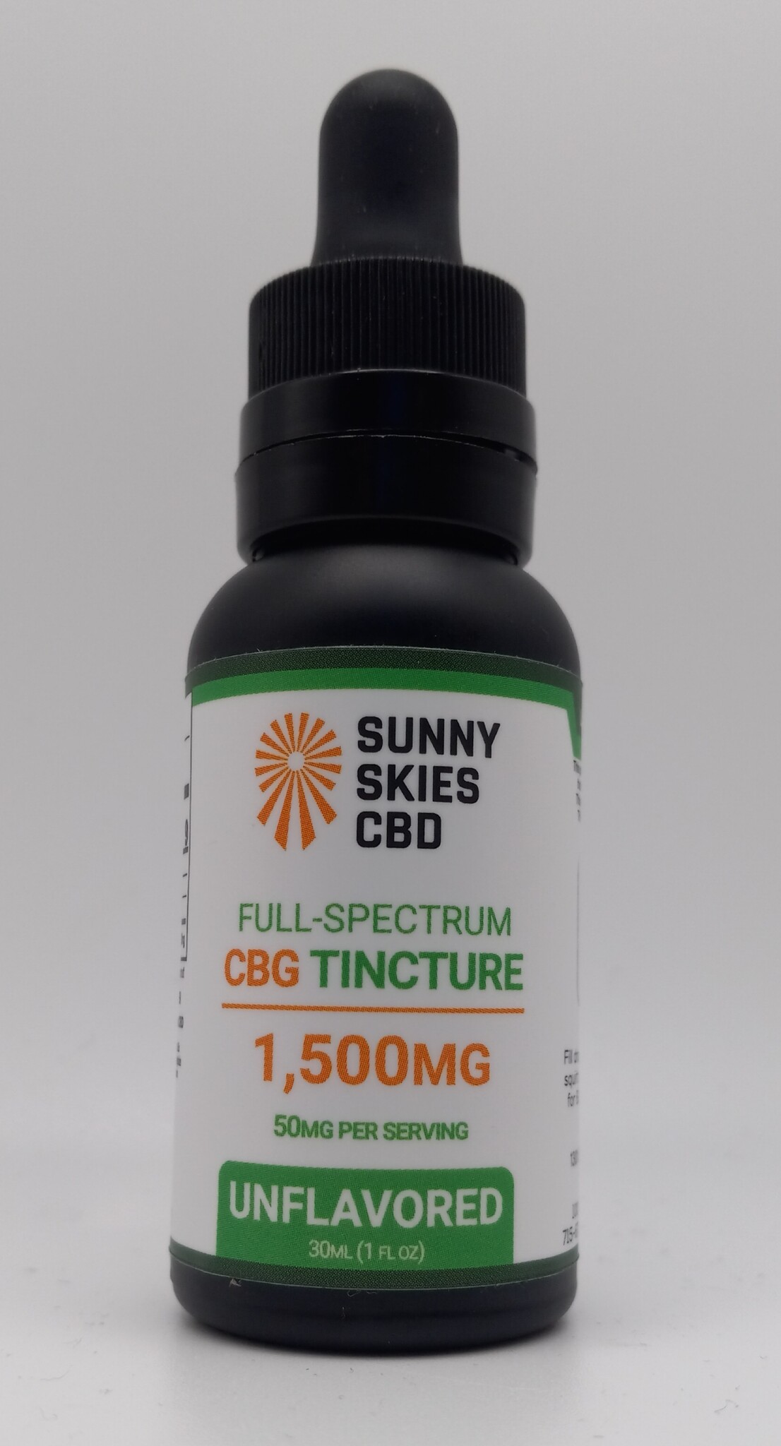 Sunny Skies CBD Sunny Skies CBD 1500mg Full Spectrum CBG Tincture - Unflavored Sunny Skies CBD Sunny Skies CBD 1500mg Full Spectrum CBG Tincture - Unflavored