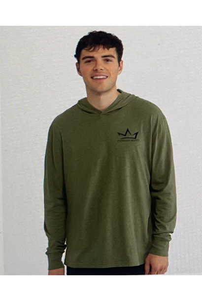 Hooded Long Sleeve Shirt - Green