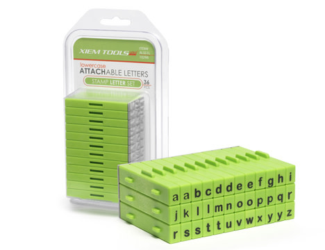 Xiem Tools Attachable Letters Stamp Set - 36 pcs Lowercase