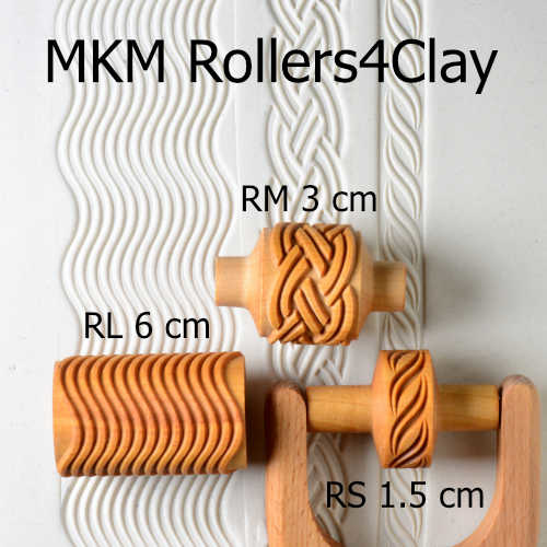 MKM Large Handle Roller (MKM RL-002) Wavy Lines