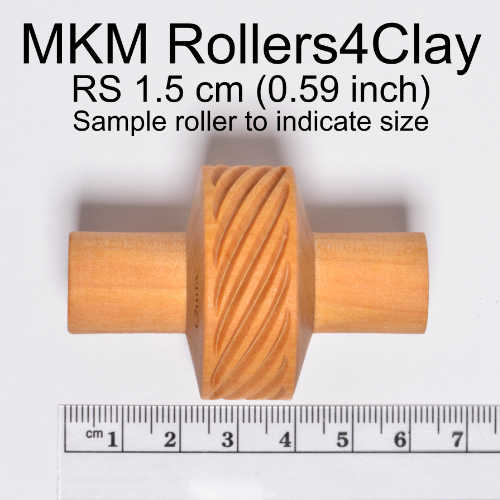 MKM Small Handle Roller (MKM RS-028) Ginkgo Leaves