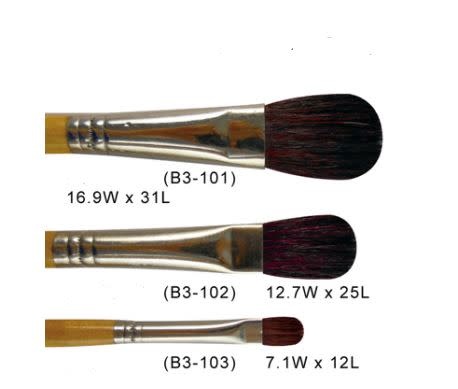 Seven Skill Oval Glaze Mop Brush (TW B3-102)