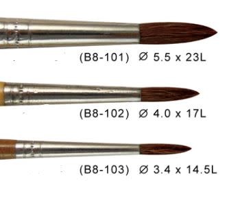 Seven Skill Pointed Round Brush (TW B8-101)