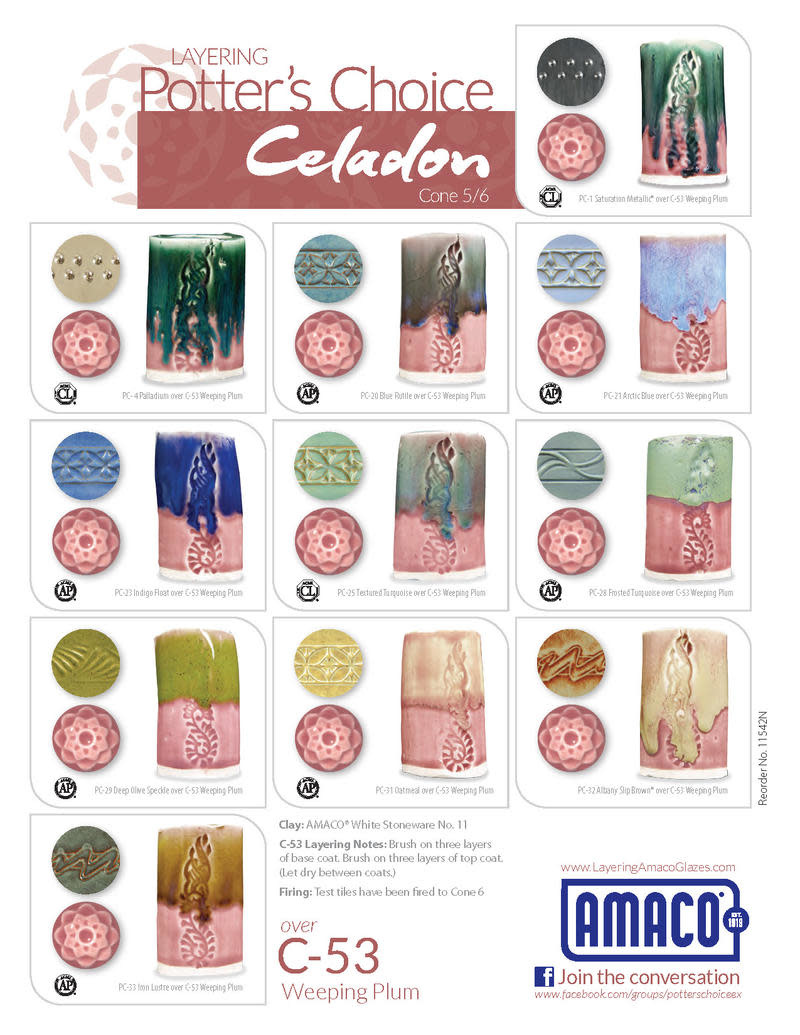 Amaco C-53 Celadon Weeping Plum - Pint