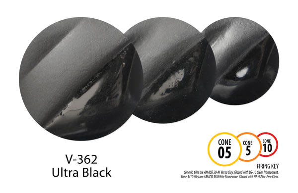 Amaco V-362 Ultra Black Velvet Underglaze 2oz