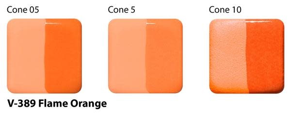 Amaco V-389 Flame Orange Velvet Underglaze 2oz