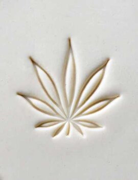 MKM Large Round Stamp (MKM SCL-087) Hemp Leaf