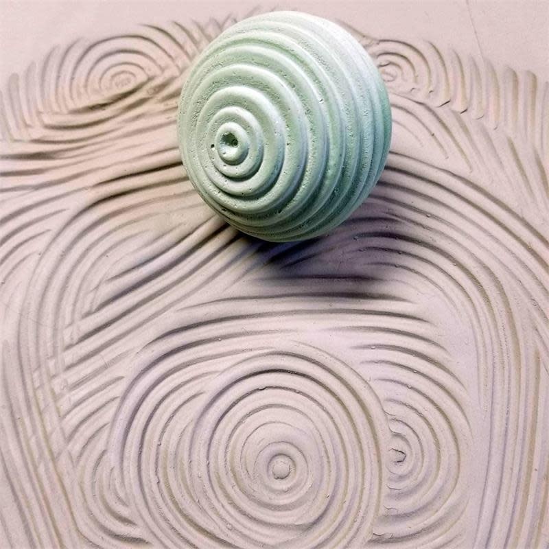 Clay Planet Linear Texture Sphere (Medium)