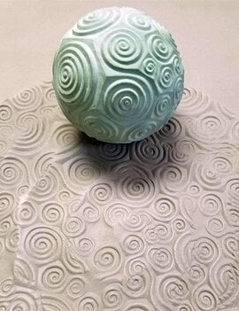 Clay Planet Spiral Texture Sphere (XL)