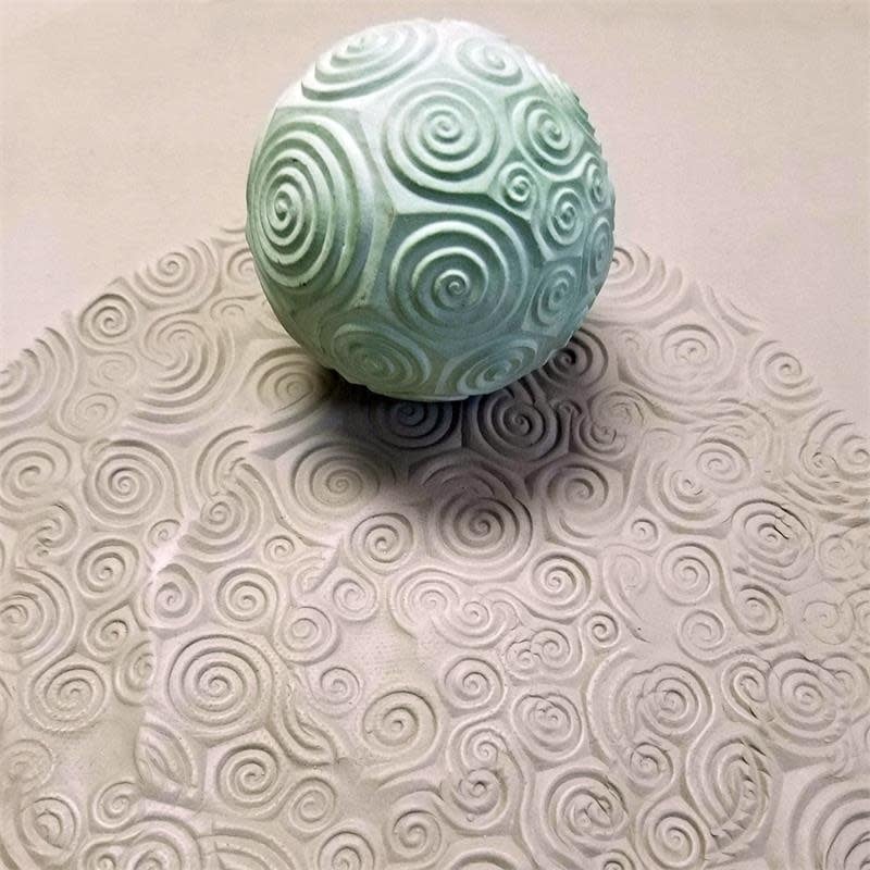 Clay Planet Spiral Texture Sphere (XL)