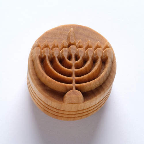 MKM Large Round Stamp (MKM SCL-145) Hanukah Menorah