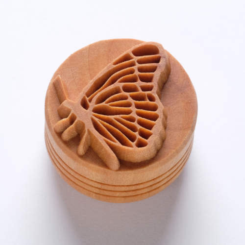 MKM Large Round Stamp (MKM SCL-146) Resting Butterfly