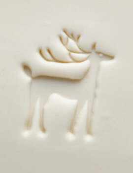 MKM Large Round Stamp (MKM SCL-154) Reindeer