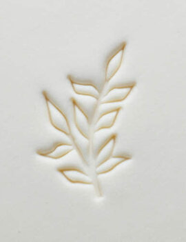 MKM Large Round Stamp (MKM SCL-136) Leaves on a Branch