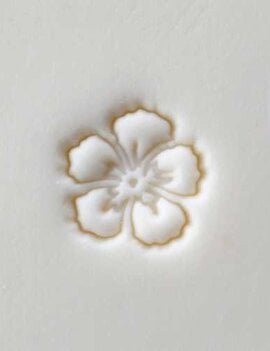 MKM Small Round Stamp (MKM SCS-184) Hibiscus Flower Outline