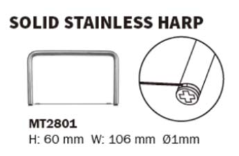 Seven Skill Solid Stainless Harp - Small Cutting Wire (TW)
