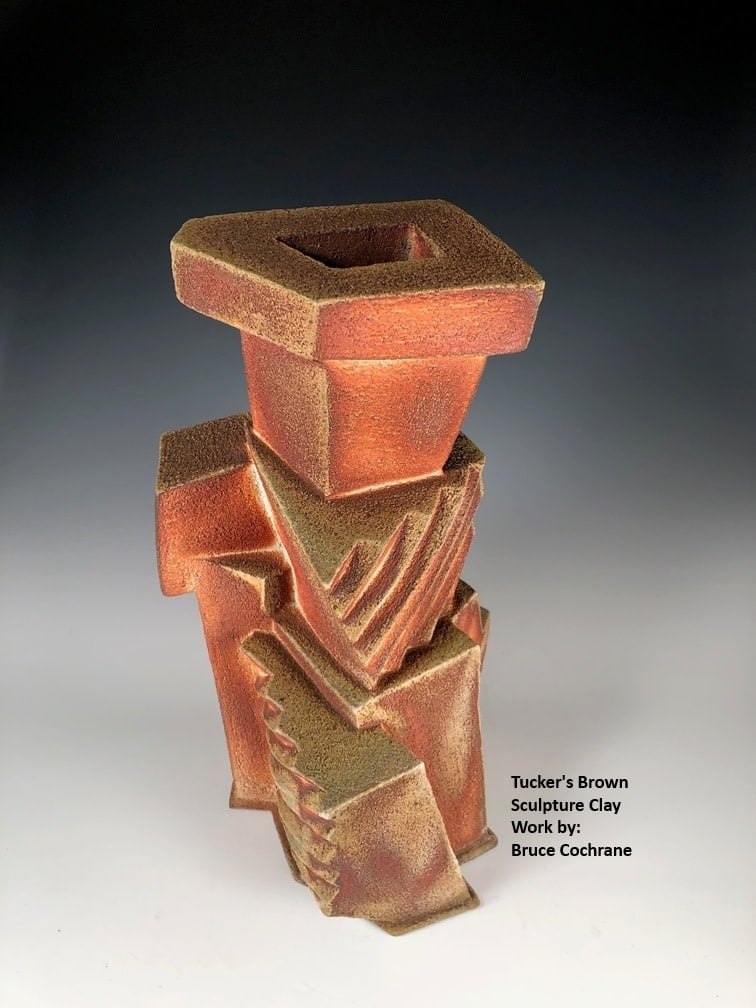 Tucker's Clay Brown Sculpture Clay Cone 9/10 Stoneware