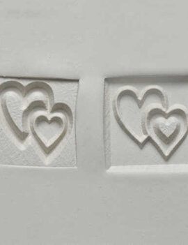 MKM Medium Square Stamp (MKM SSM-143) Double Heart