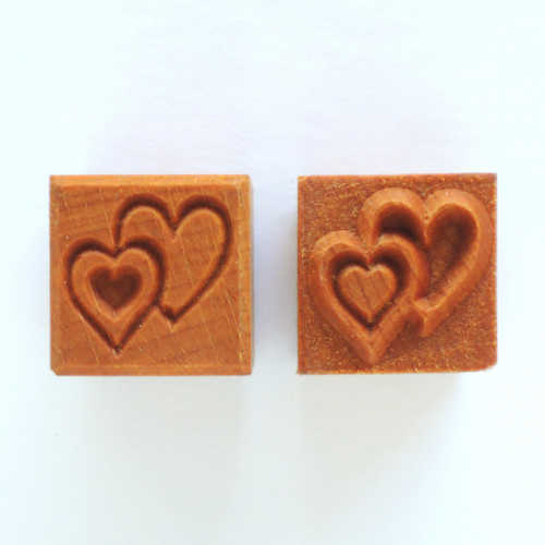 MKM Medium Square Stamp (MKM SSM-143) Double Heart
