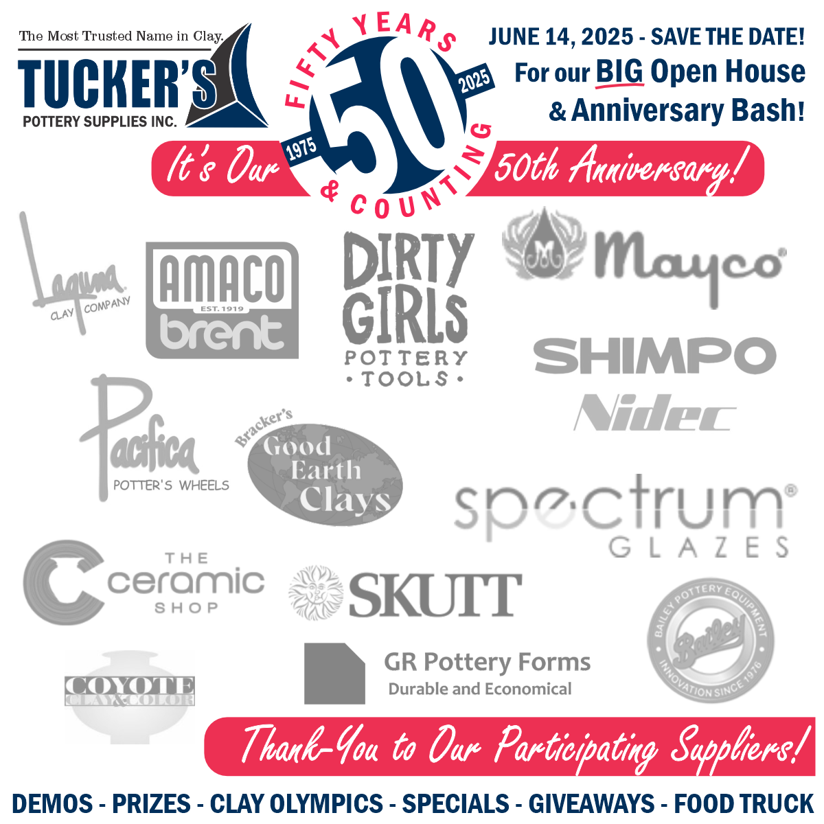 Our 50th Anniversary Extravaganza! JUNE 14, 2025