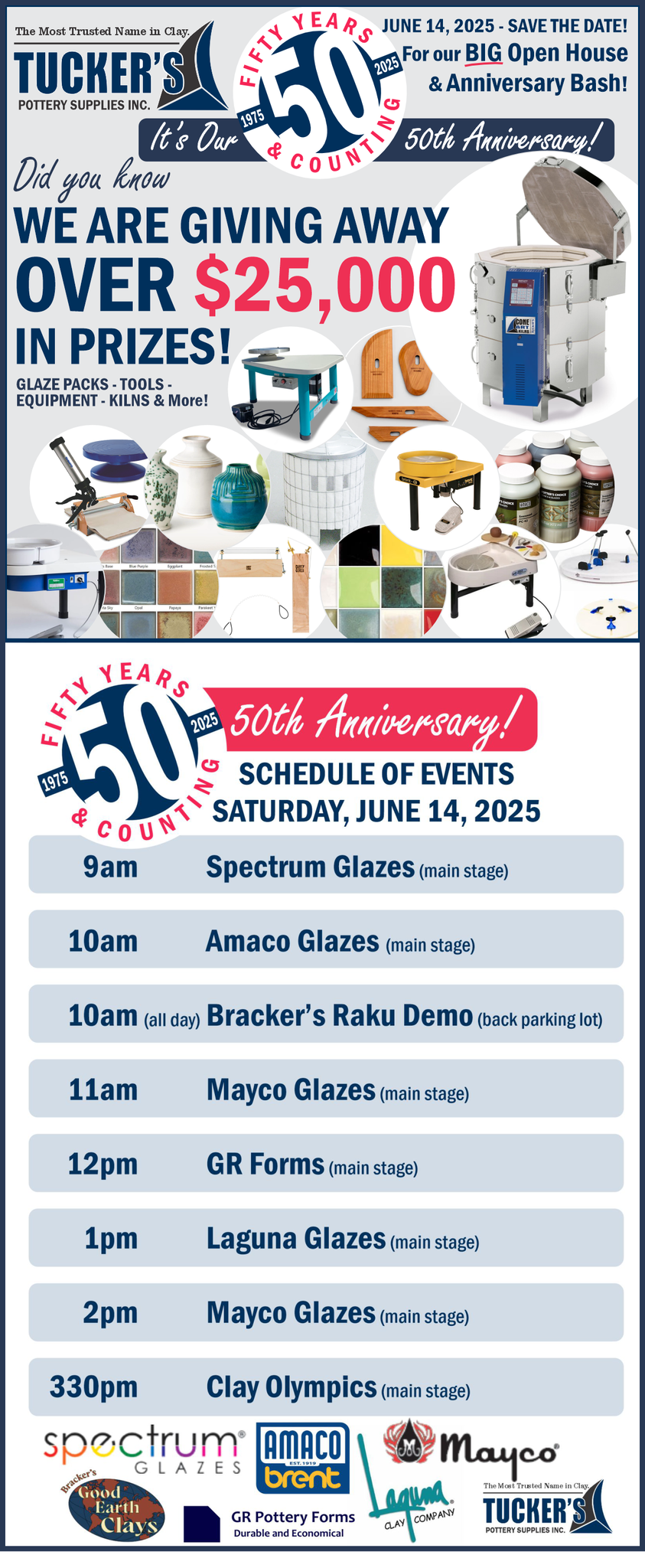 50th schedule and prizes