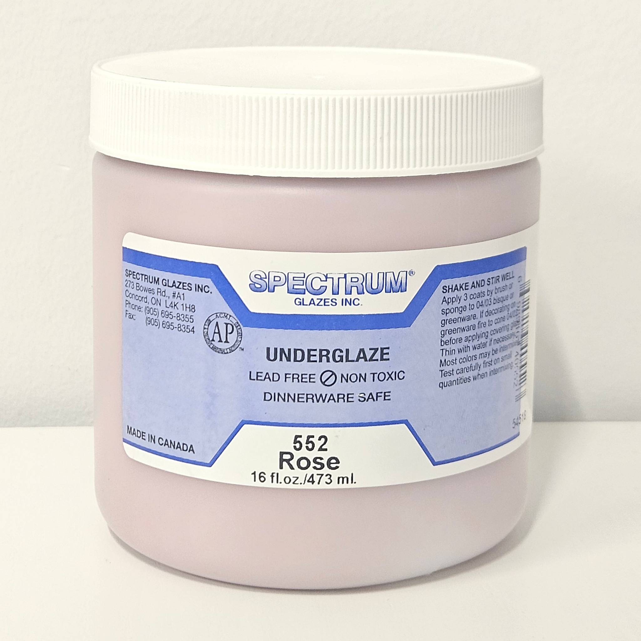 Spectrum 552 Rose Underglaze Pint