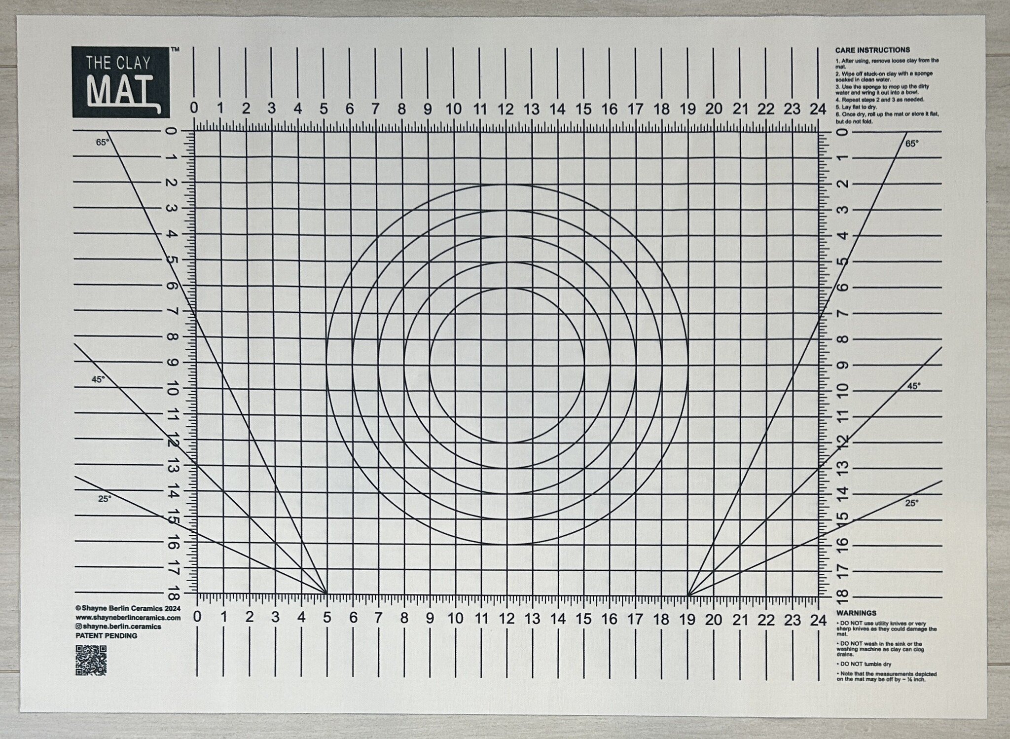The Clay Mat - Inches