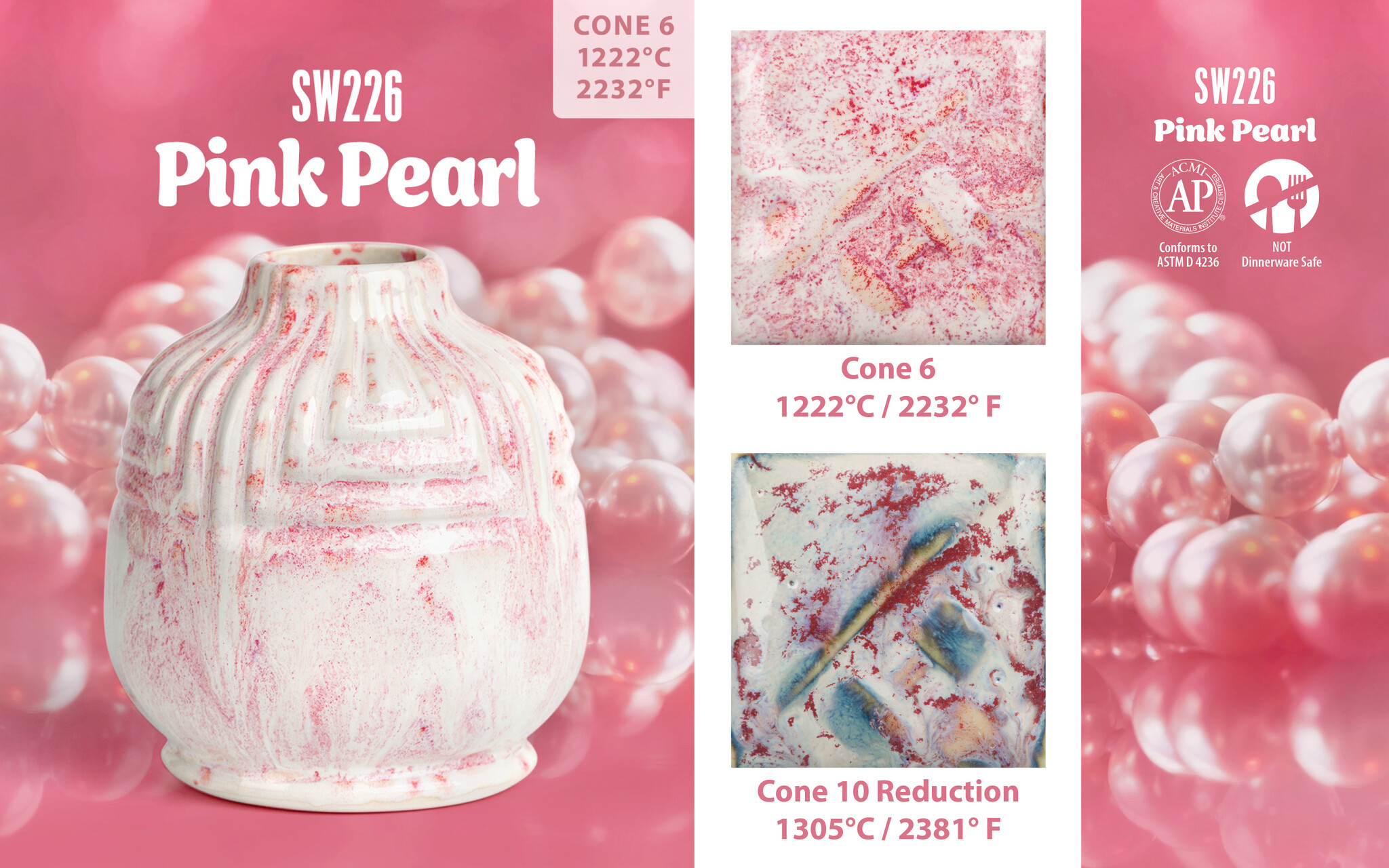 Mayco SW-226 Pink Pearl Stoneware Pint