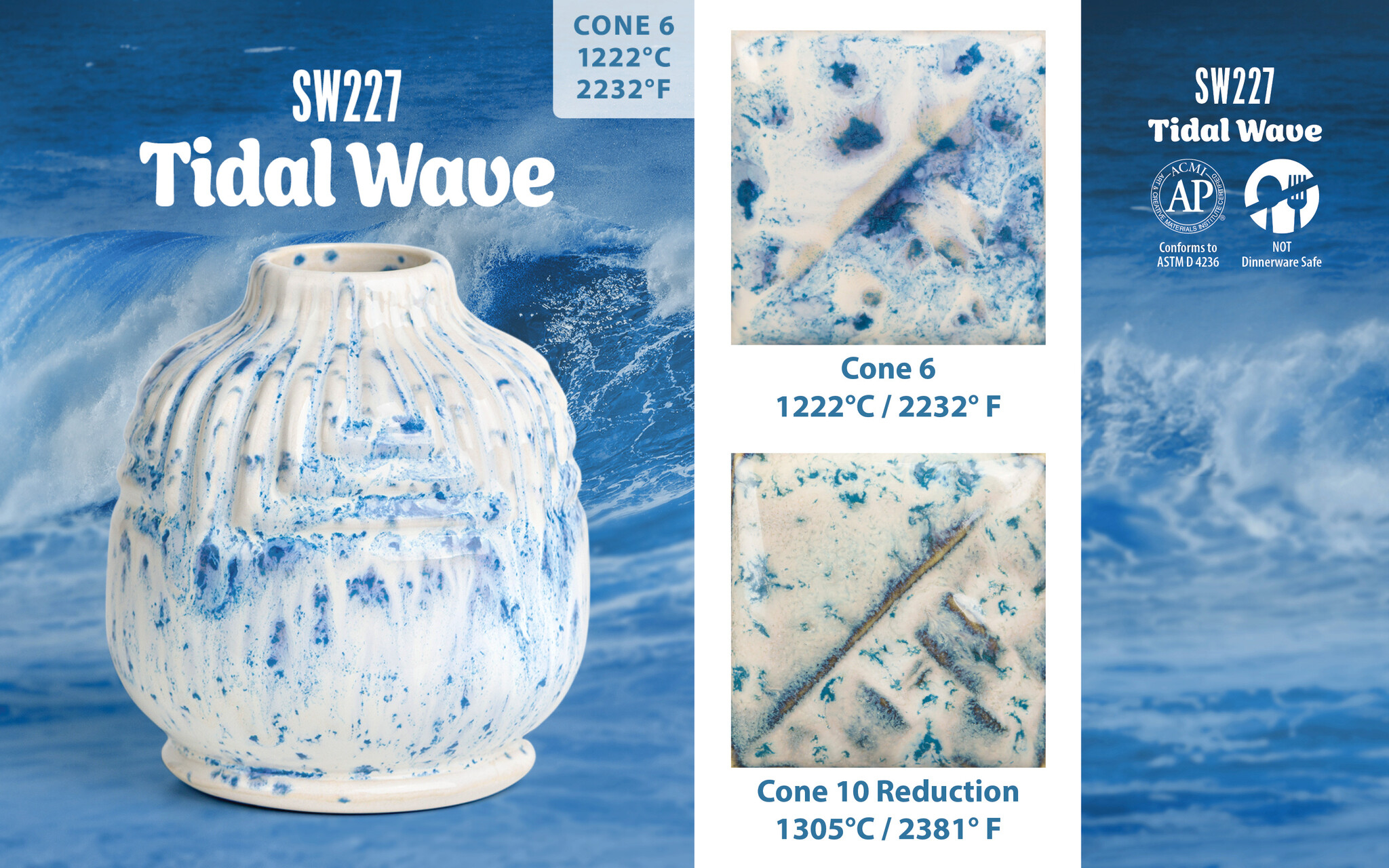 Mayco SW-227 Tidal Wave Stoneware Pint